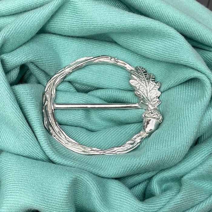 Acorn & Oakleaf Pewter Scarf Ring